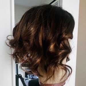 SOLD Human Hair Topper Customized color and styling, Silk Top 130% density 10”